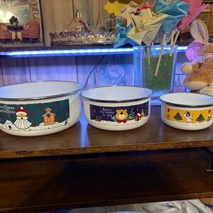 Festive Holiday Themed Bowls Set